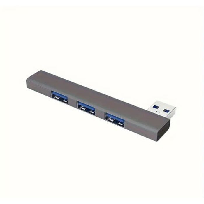 Hub USB Haute Vitesse à 3 Ports avec OTG - Alliage d'Aluminium Durable, USB 3.0 pour PC