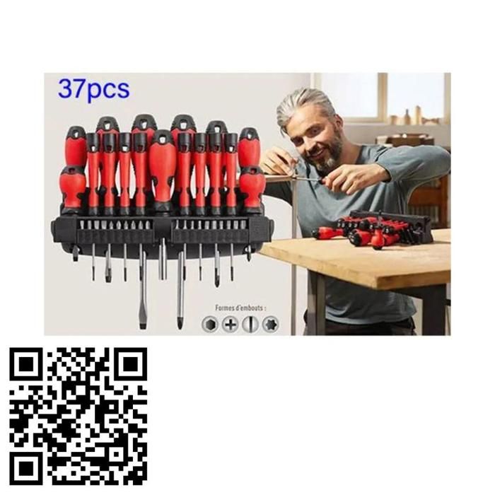 Kit de Tournevis et Embouts Powerfix 37 Pièces