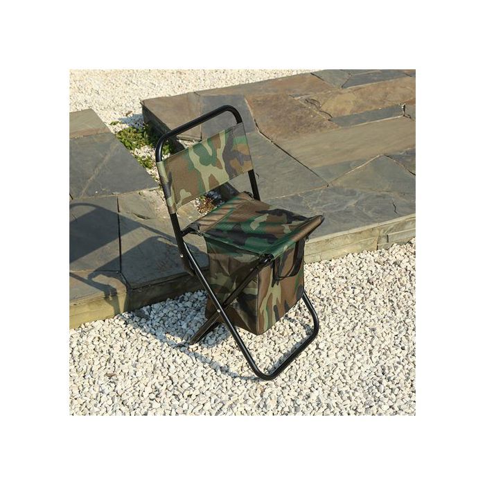 Chaise pliante militaire avec sac de rangement, pique-nique, Camping, pêche, randonnée, chasse