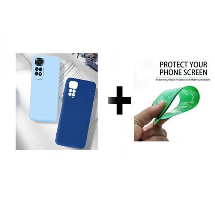 Coque et protection d'écran - GÉNÉRIQUE - Xiaomi Poco Pro 4G - Silicone - Bleu - Résistant aux chocs