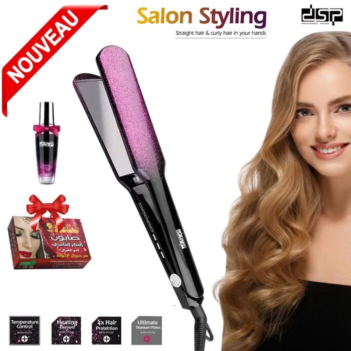 Lisseur de Cheveux Professionnel avec plaques revêtement céramique DSP-10023