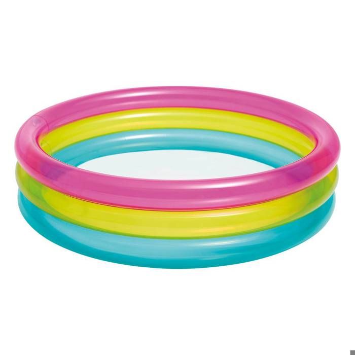 Piscine gonflable - Multicolore - D. 86 cm - H. 25 cm - PVC - Pour enfants à partir de 3 ans