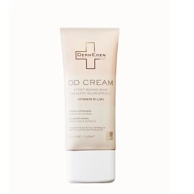 Crème de jour - DERMEDEN - DD Cream SPF 50 - Teinte claire - Hypoallergénique - Protection UV