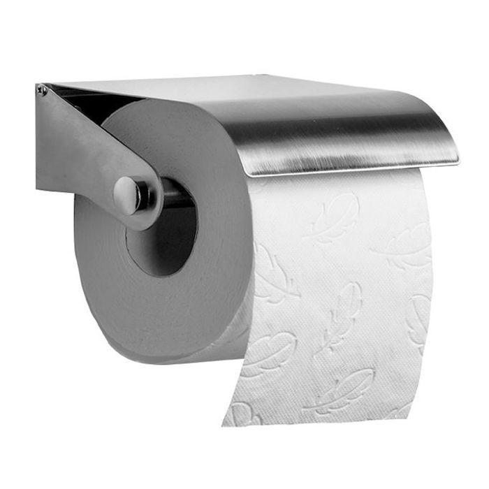 porte papier toilette mural inox