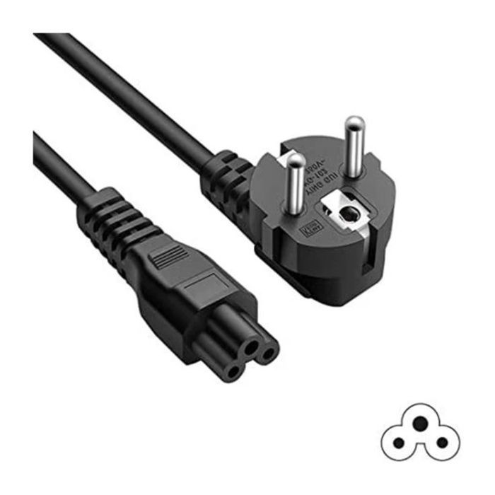 Câble d’Alimentation IEC C5 (trèfle à 3 broches) – Compatible Ordinateurs Portables et Accessoires