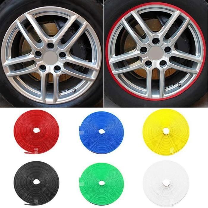 Bande de Sécurité pour Jantes de Voiture ,Décoration automobile (Couleur aléatoire)