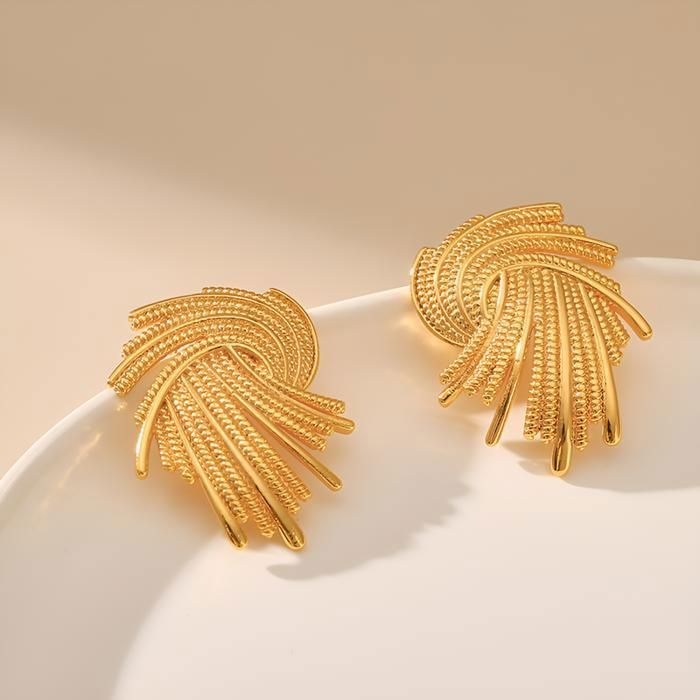 Clémentine Paris Boucles d'oreilles de Luxe Dorée OGN0042