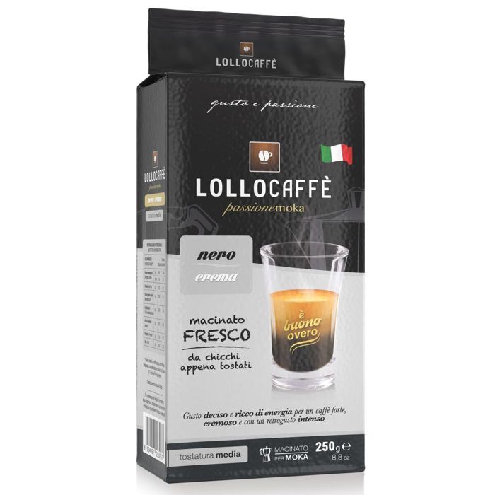 Café Moulu - LOLLOCAFFE' - Nero Crema - 250g - Haute Qualité - 100% Italien