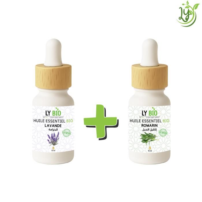 Pack Huiles Essentielles - LYBIO - Lavande 10ml - Romarin 10ml - Bienfaits Aromathérapeutiques