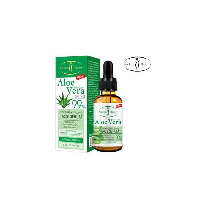 Aichun Beauty Aloe Vera 99% Collagène + Vitamine E Sérum Visage, 30 ml