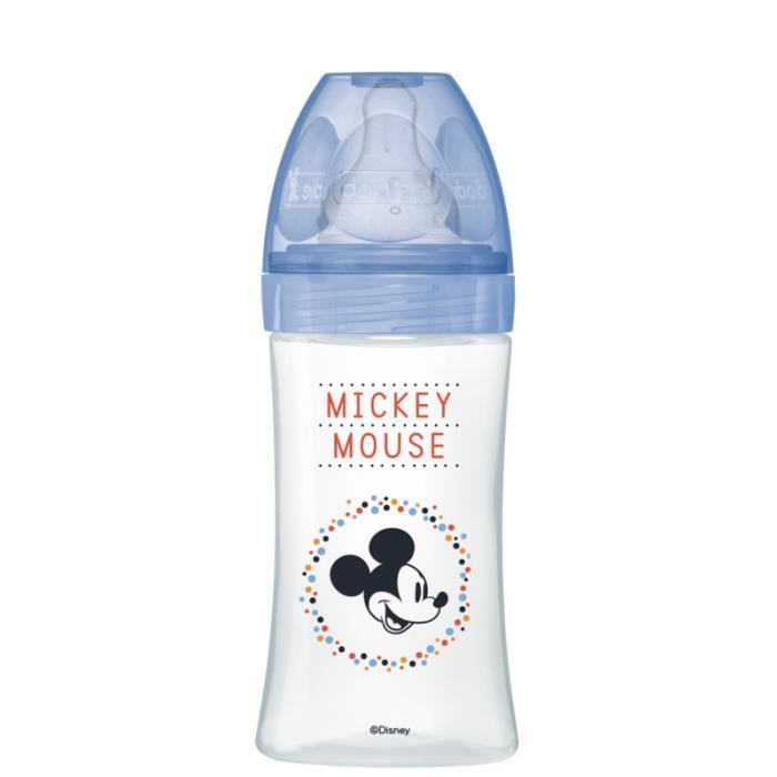 Dodie Biberon Initiation+ Anti-Coliques 3 Vitesses +0m Mickey Bleu 270ml