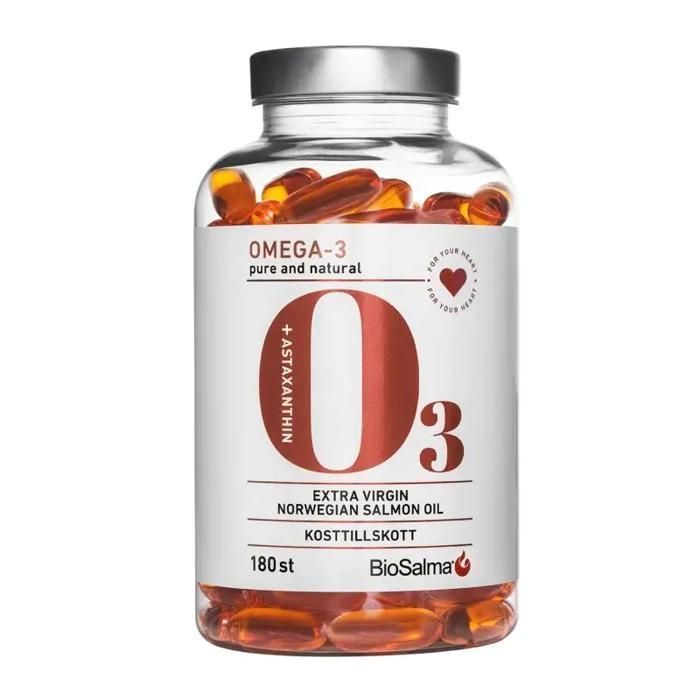 Oméga 3 1000 mg Biosalma Huile de Saumon Sauvage 180 Gélules