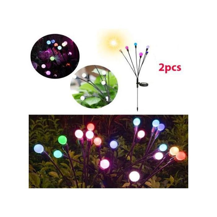 Kit de 2 lampes solaires extérieures étanches
