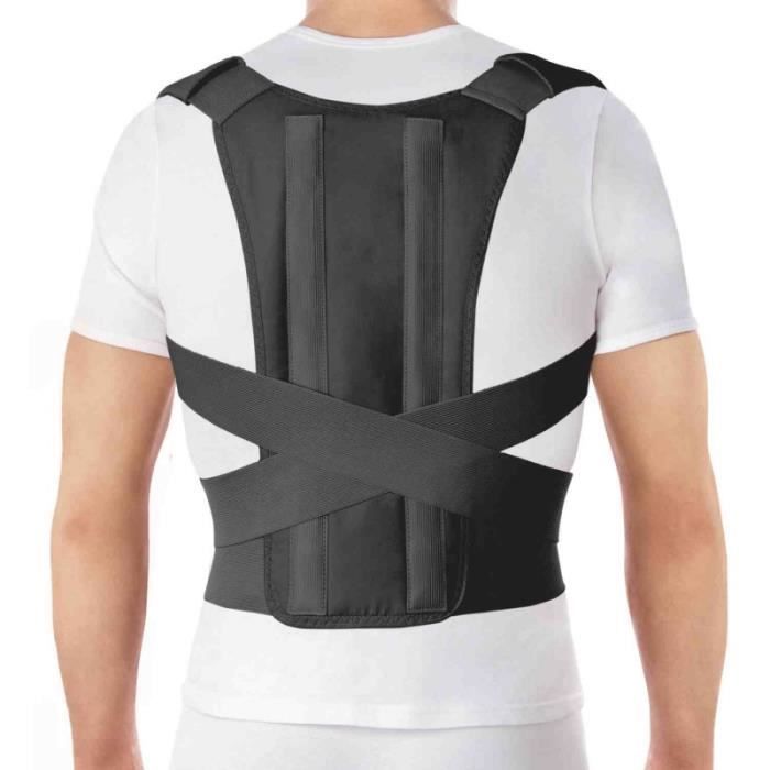 TOROS-GROUP Correcteur De Posture – Maintien Du Dos et Épaules Pour Homme et Femme - Corset De Soutien - L Noir