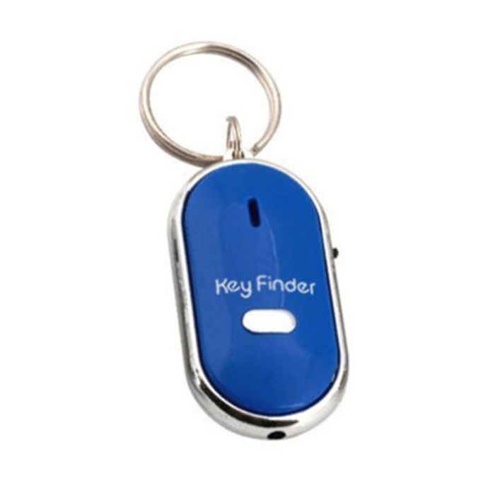 Capteur de sifflet sans fil - Key Finder - Induction Loss Protector - Bleu - 10 mètres - LED clignotant