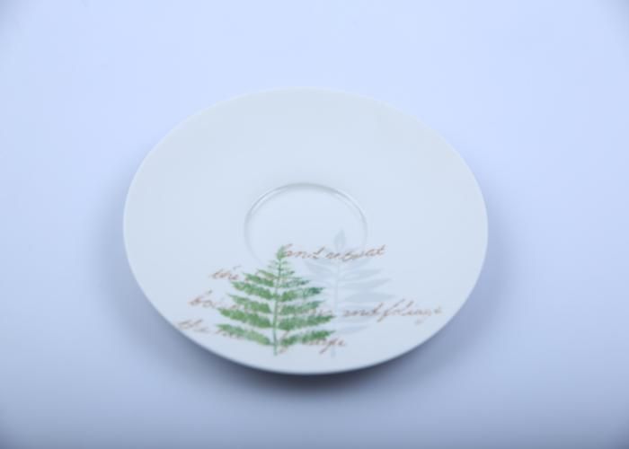 Tasse et Sous-Tasse à Café en Porcelaine Décorée (L) 12cm