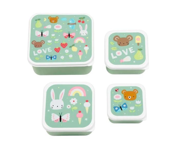 Une petite jolie compagnie Lot de 4 boîtes à goûter : Joie