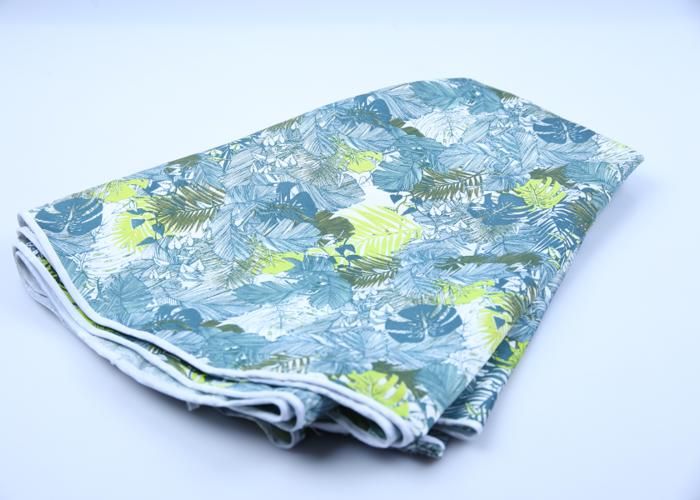 Nappe anti-tache floral vert 1,80 cm rond