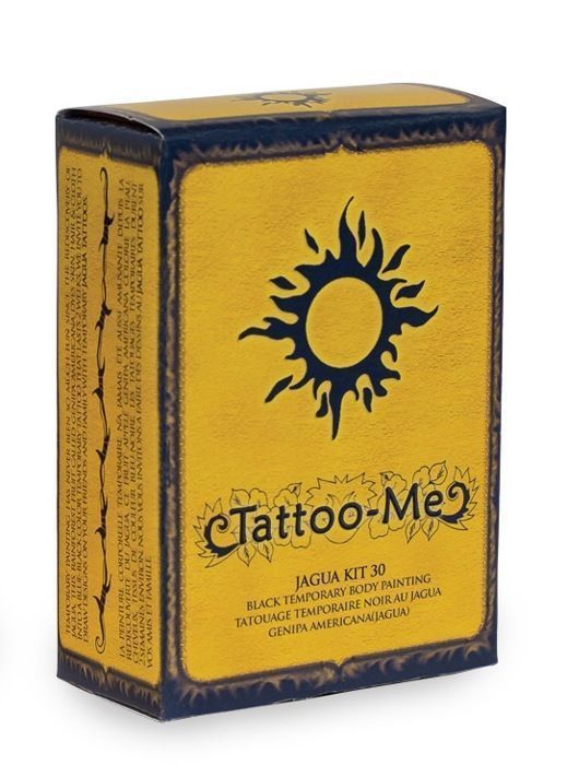 Kit de Tatouage Temporaire - Tattoo-Me - Jagua Kit 30 - 30 ml de gel - Couleur bleu-noir - Formule naturelle