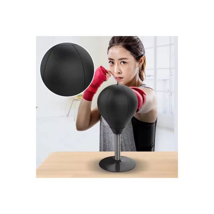 Balle de boxe de bureau en cuir pour adultes, sac de frappe de décompression