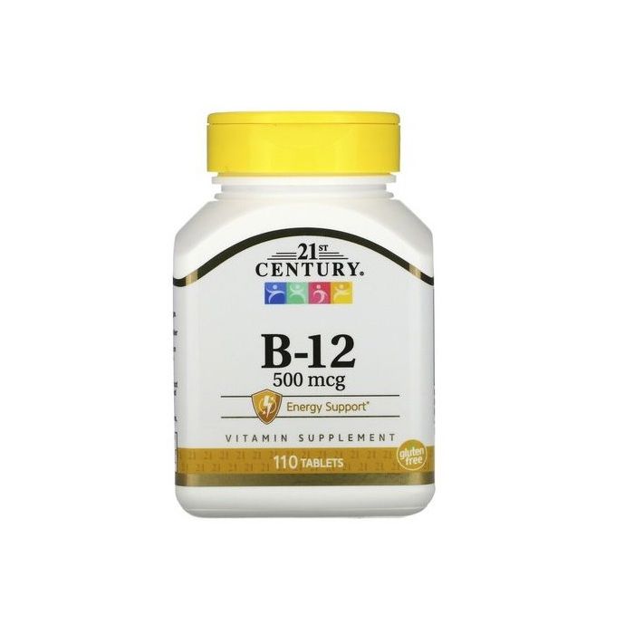 21st Century Vitamine B-12, 500 mcg, 110 Comprimes - Made in Usa