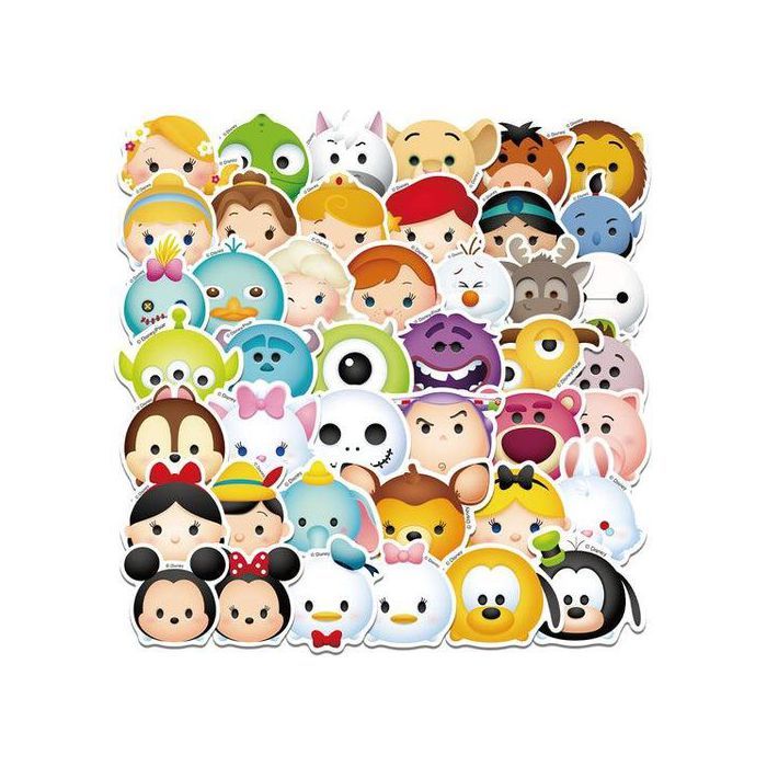 Stickers - Tsum Tsum - 50pcs - Multicolore - Décoration murale - Waterproof