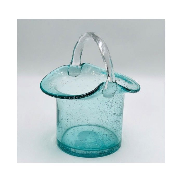 Vase en verre - Non spécifié - 20x16.5x25 cm - Bleu - Verre soufflé - Contemporain