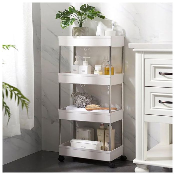 Étagère mobile avec roulettes parfaite pour cuisine salle bain chambre