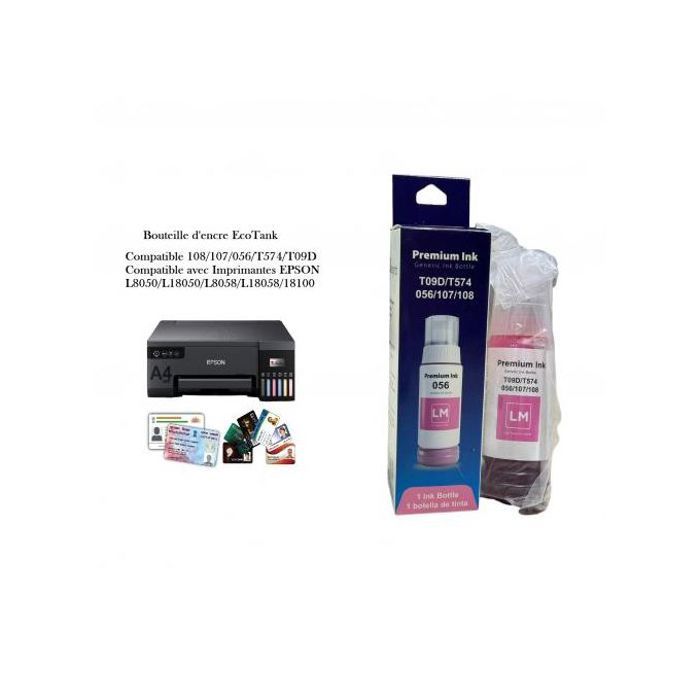 Encre de recharge Rouge Light Compatible avec imprimante Epson EPSON L8050 L18050 L8058 L18058 18100