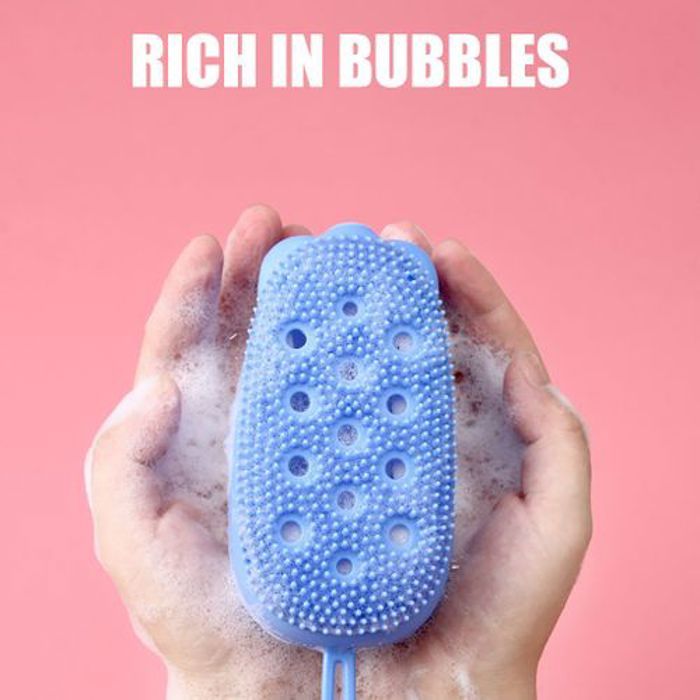 Brosse de bain - Non spécifié - Silicone souple - Hypoallergénique - Double face - Éponge moussante