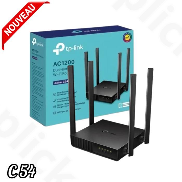 TP-Link Archer C54 routeur sans fil Fast Ethernet Bi-bande  2,4 GHz / 5 GHz Noir