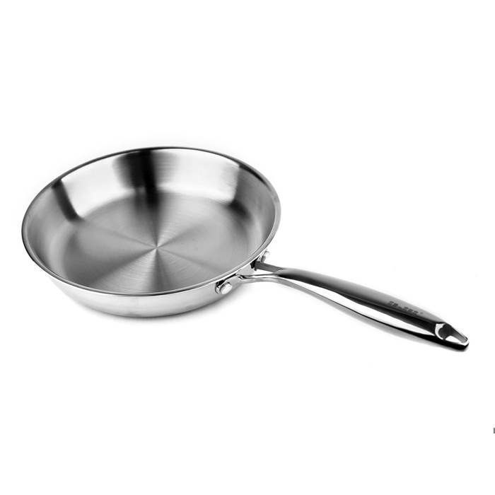 Poêle - IBILI - 24 cm - Acier inoxydable - Compatible induction - Écologique