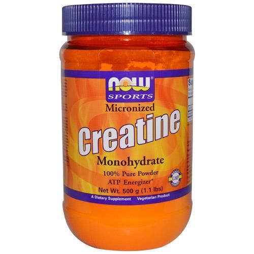 Suppléments pour les sportifs Les suppléments de créatine Now Le monohydrate de créatine micronisée 500 grammes