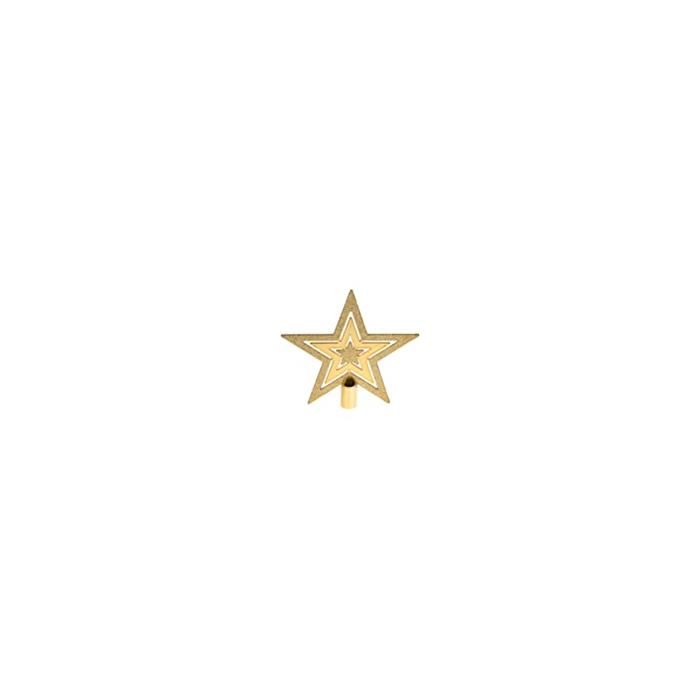 DECORATION ETOILE BRILLANTE TETE DE SAPIN 5 ASS
