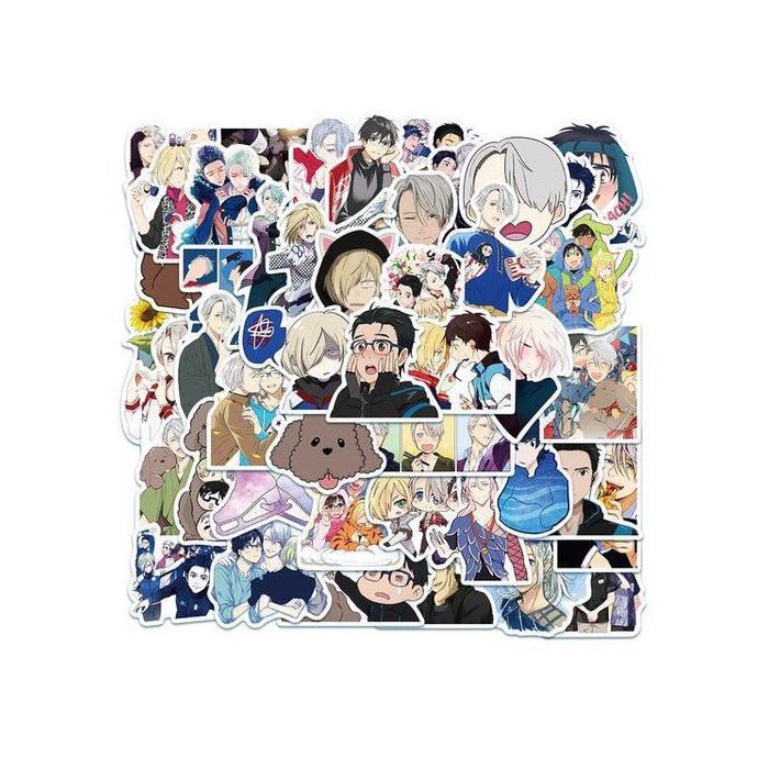 Stickers - Yuri On Ice - 50pcs - Multicolore - Décoration murale - Mixte