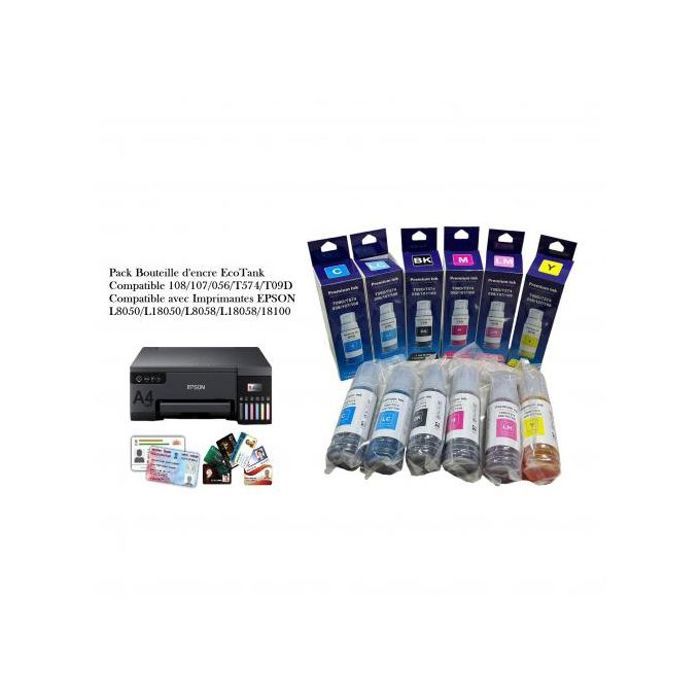 Encre de recharge Compatible avec imprimante Epson EPSON L8050 L18050 L8058 L18058 18100