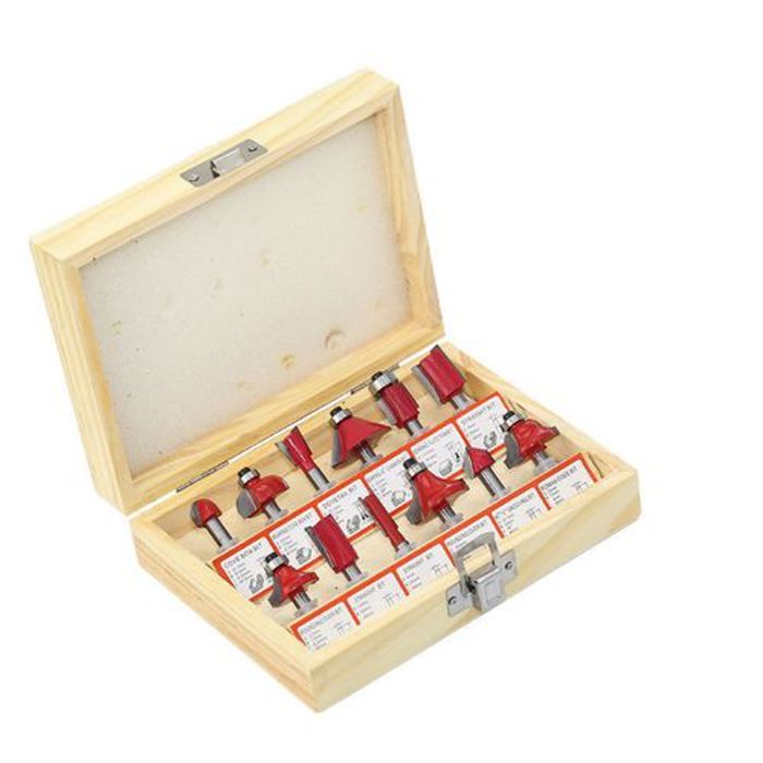 12 pièces routeur Bit set pour bois fraises ensemble bois fin fraise gravure bois Cutter outils