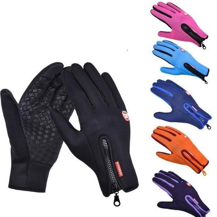 Gants de cyclisme Gants de Sports Extérieurs d'Hiver Gants de Vélo Antidérapants (Couleur aléatoire)