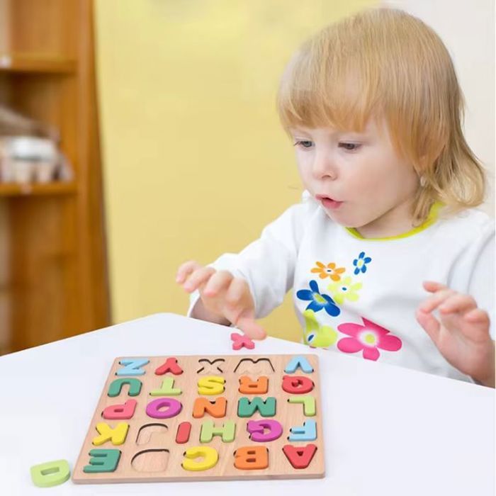 Puzzle en Bois ABC et Chiffres – Le Cadeau Éducatif Idéal pour Enfants