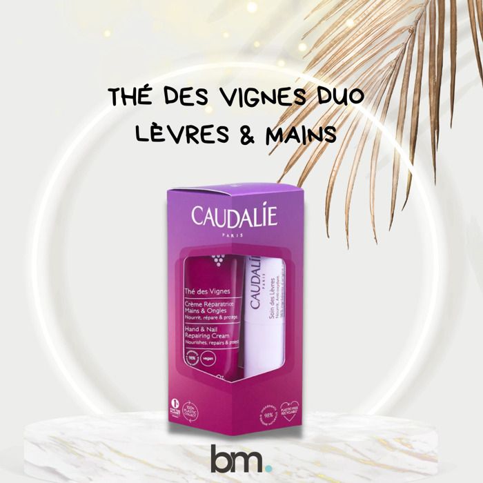 Duo Lèvres & Mains - CAUDALIE - Thé des Vignes - Hydratation - Protection - Sans alcool