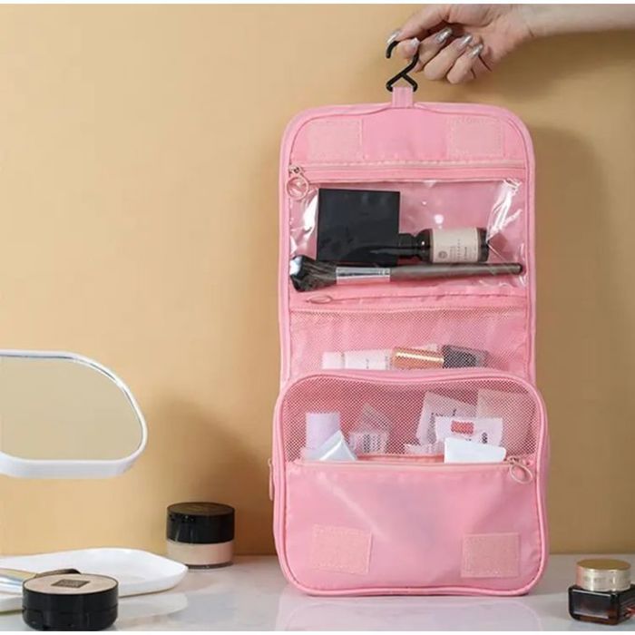 Trousse de Maquillage de Voyage Étanche - Rose