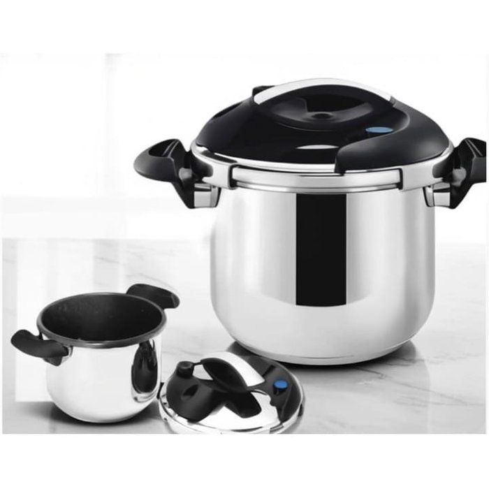 Autocuiseur cocotte inox  interieur granite antiadhesif 6 litres