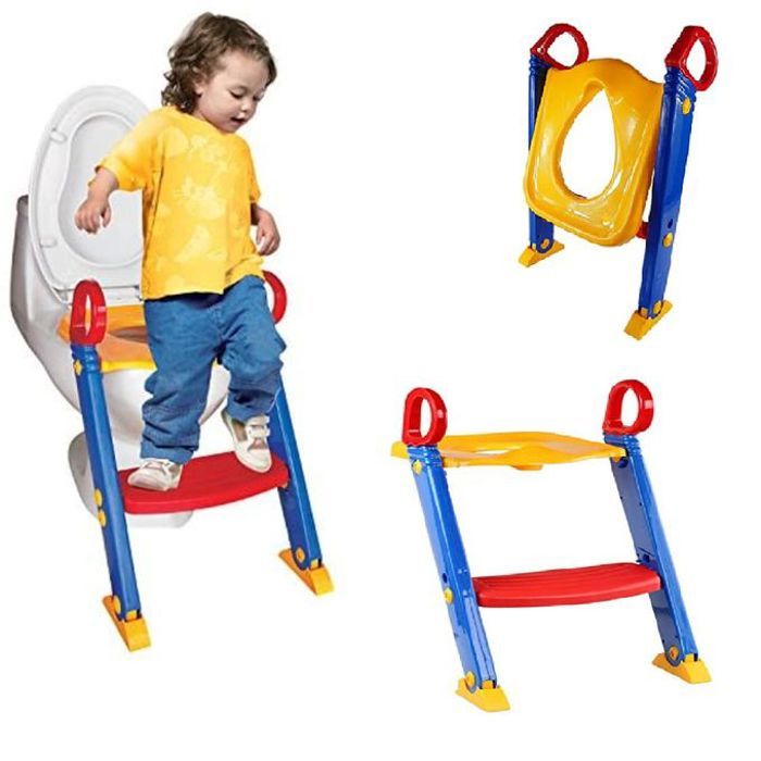 Siège toilette pour enfants pliant pour bébé avec échelle réglable, pratique