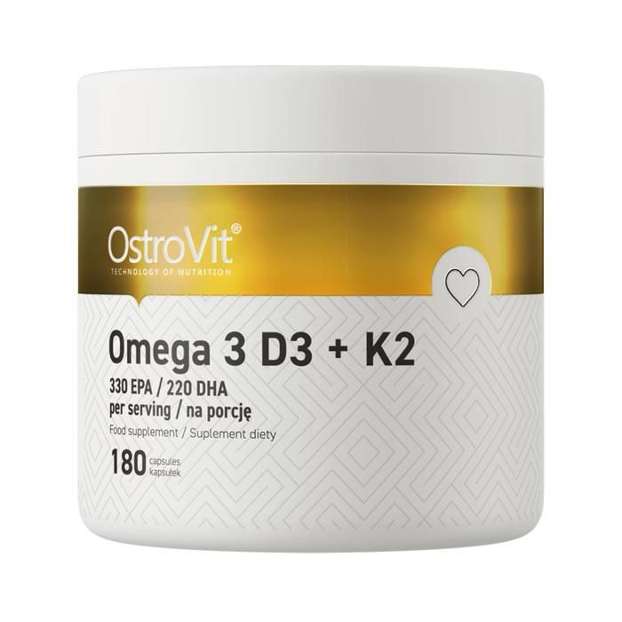 Omega 3 D3 + K2 180 Caps - Source d'AGPI et de Vitamines Liposolubles
