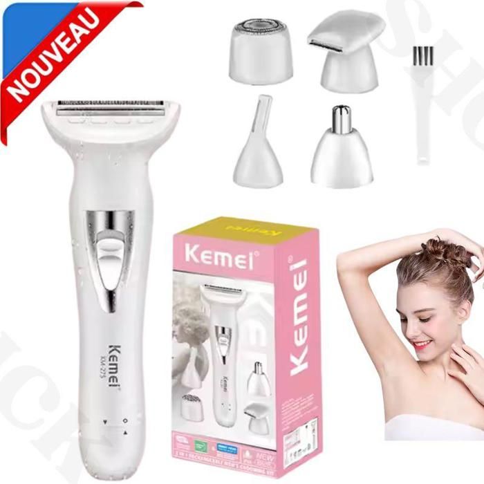 Épilateur multifonction 5 en 1 pour épilation portable et sourcils, rasoir électrique rechargeable KM-275