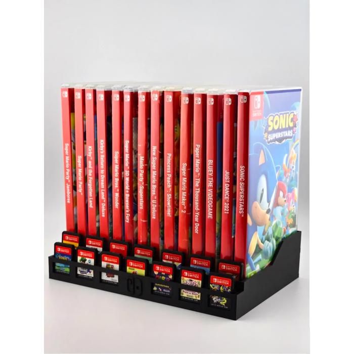 Support de jeux - Nintendo - Switch - Noir - 14 pochettes - 14 cartouches
