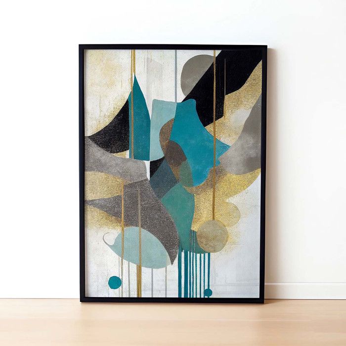Tableau Décoration Abstrait Chic : Chic Silhouette -60 x 90 cm-Tableau marocain Cadre Noir
