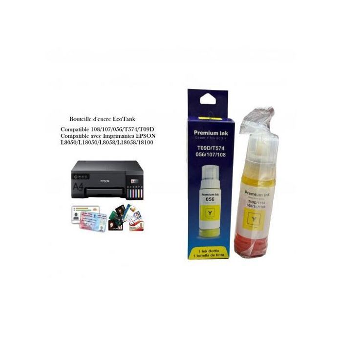 Encre de recharge Jaune Compatible avec imprimante Epson EPSON L8050 L18050 L8058 L18058 18100