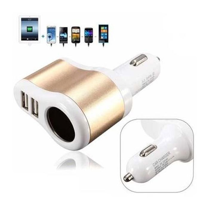 Chargeur de voiture - Baseus - Grain - Double USB - 3.1A - LED intégrée