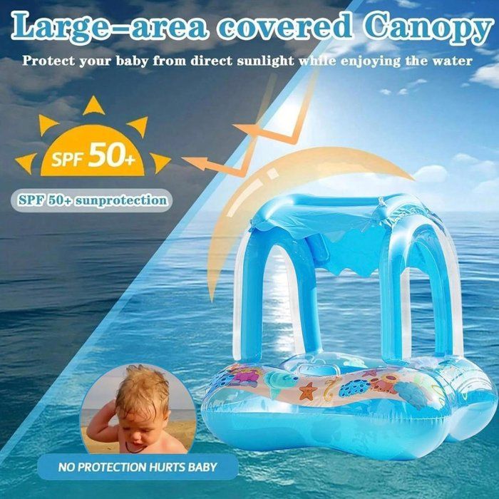 Bouée bébé avec auvent de protection solaire